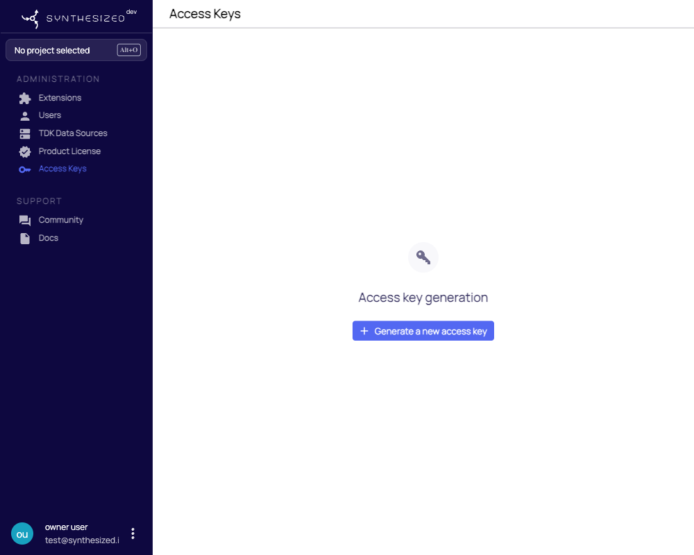 access keys page