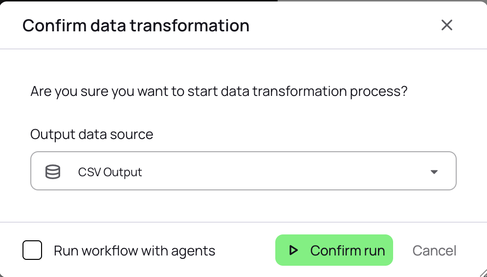 CSV workflow settings