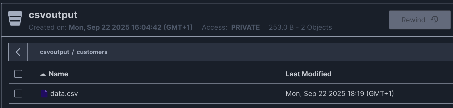 CSVOutput