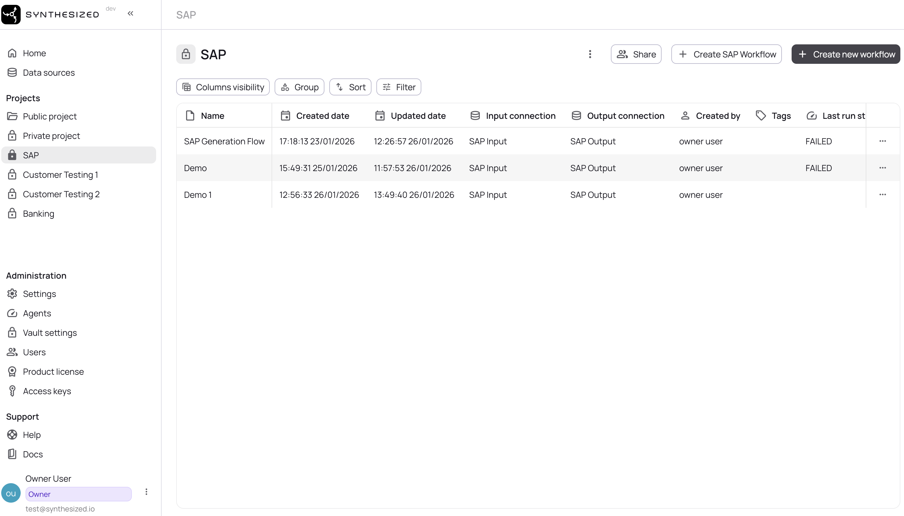 Create SAP Workflow Button