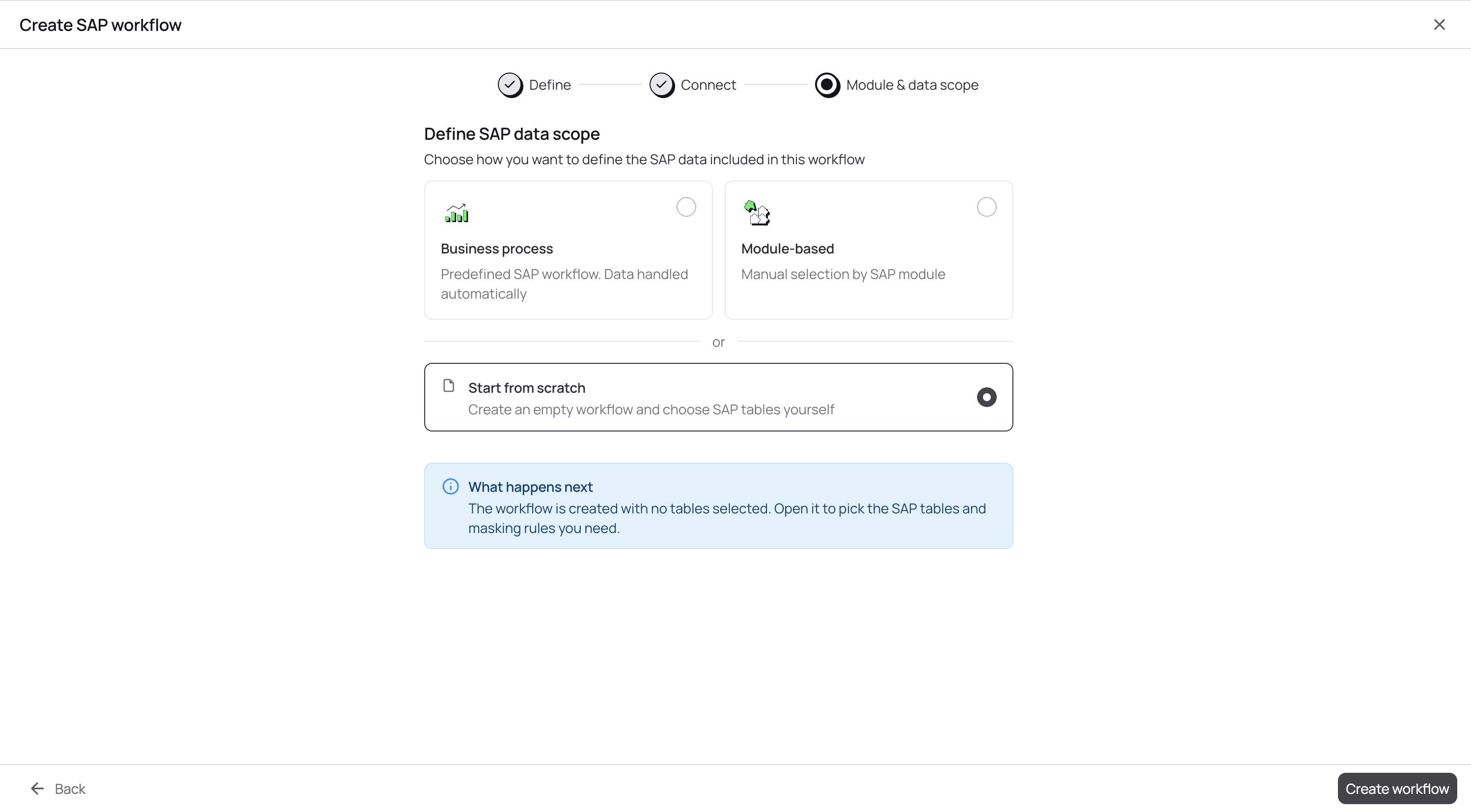 Select "Start from scratch".
