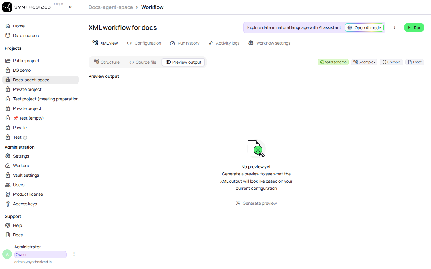 Click *Generate Preview*.